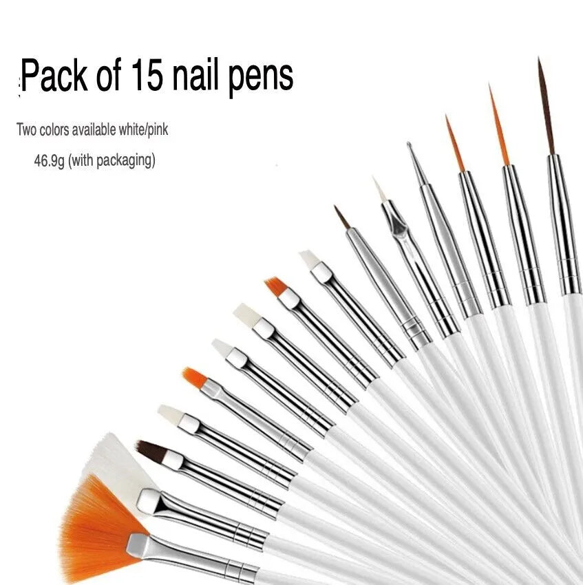 20PCS/Set Nail Art Design Dotting Painting Drawing Polish Brush Pen Tools UV Gel - view 5