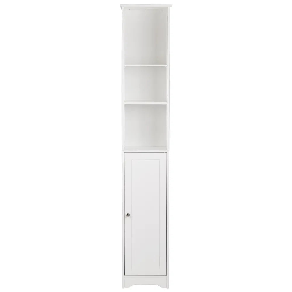 One Door & Three Layers Bathroom Cabinet White - view 9
