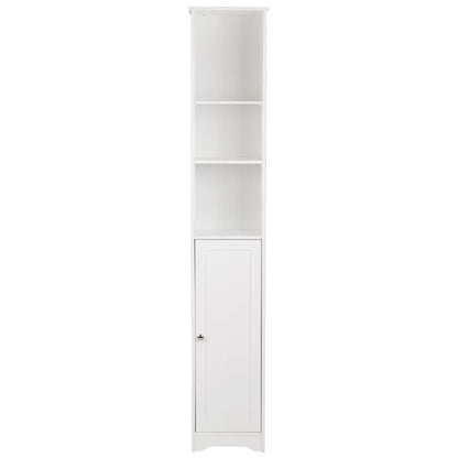 One Door & Three Layers Bathroom Cabinet White - view 9