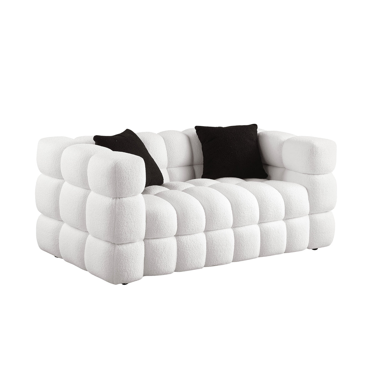 62.2length,35.83inch Deepth,human Body Structure For USA People, Marshmallow Sofa,boucle Sofa,White Color, 2 Seater - view 8