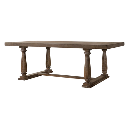Bernard Weathered Oak Finish Dining Table - view 4
