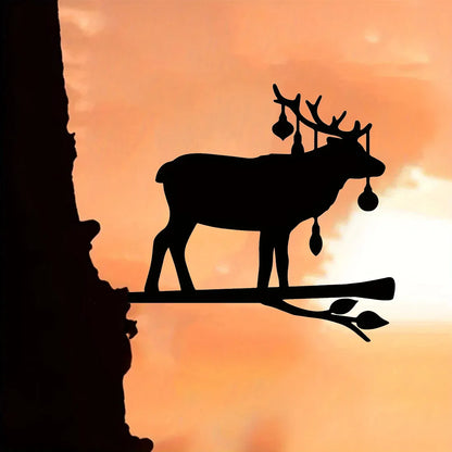 Whimsical iron Elk Sculpture for Garden and Patio Decor - view 7