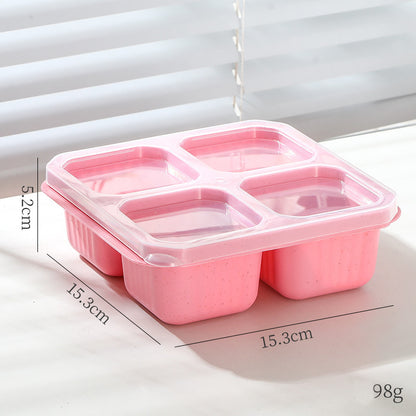 1PC Snack Containers, Divided Bento Lunch Snack Box With Transparent Lids - view 5