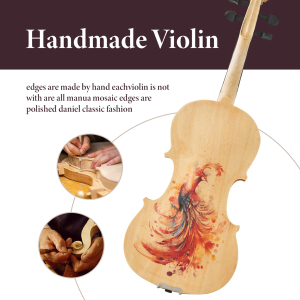 Professional 4/4 Full-Size Violin - Premium Sound, Durable & Lightweight Design With Complete Accessories - view 3