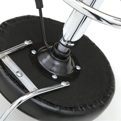 Round Shape Adjustable Salon Stool With Back And Line Black XH - view 5
