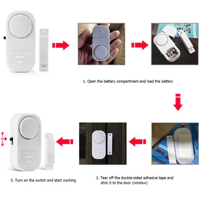 6 PCS WIRELESS Home Window Door Burglar Security ALARM System Magnetic Sensor - view 4