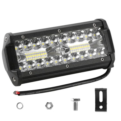 7in LED Light Bar 120W 12000LM LED Work Light Pods Offroad Driving Lights IP67 Waterproof Fog Light Spot Flood Beam