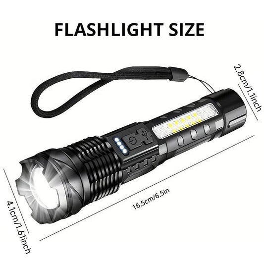 Rechargeable LED Flashlight Tactical Torch Police Super Bright Work Light Camping Lamp Modes USB Charging - view 2