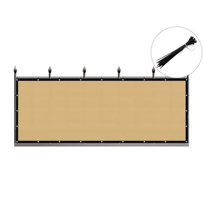 3ft*12ft Beige Sunshade Fence, An Outdoor Sun-proof And Heat-insulating Fence, A Must-have For Patios And Terraces