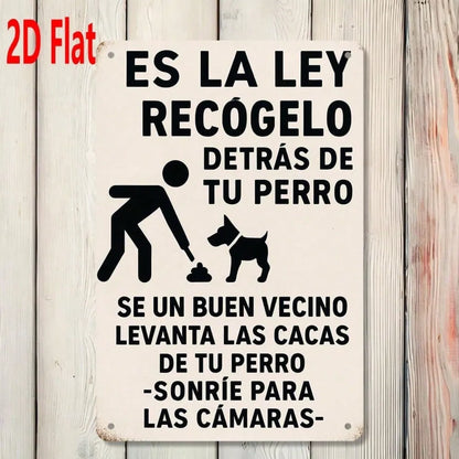 1pc Spanish Por Favor Limpie El Excremento De Perro Dog Poop Sign, Perro Dog Poop Sign - view 6