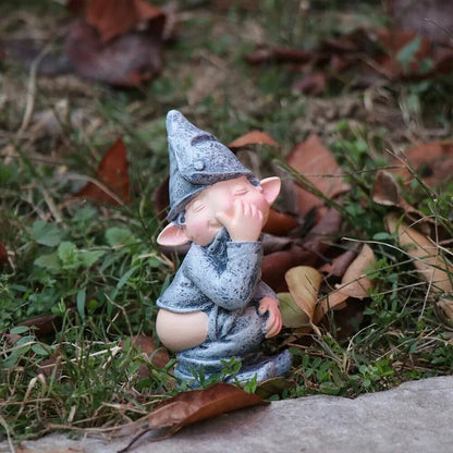 Pooping Naughty Gnome Miniature Statue Funny Resin Home Garden Ornament US - view 3