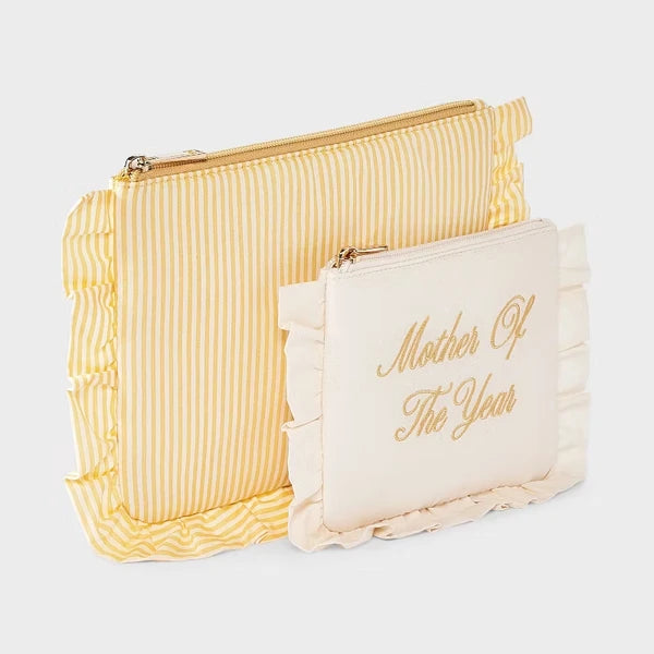 Mother's Day Striped Ruffle Pouch 2pc Set - view 2