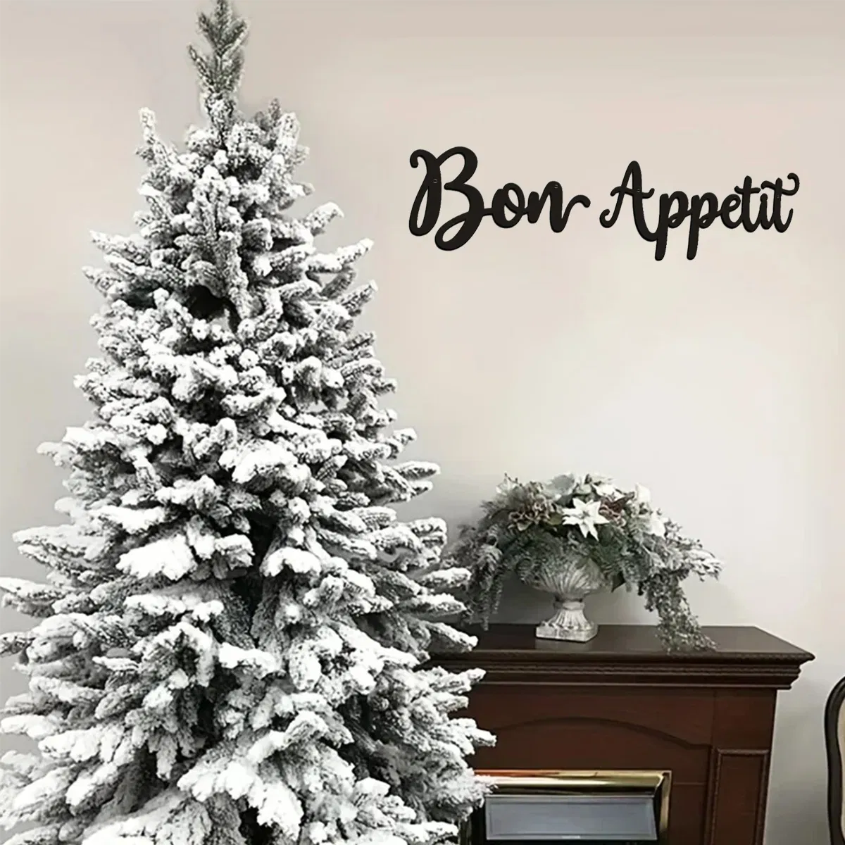 2pc Bon Appetit Wall Décor Bon Appetit Metal Wall Sign Farmhouse Kitchen Wall Art Living Room Bedroom Study Porch Decor - view 9