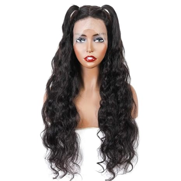 13x4 Front Lace Loose Human Hair Wig Natural Color Density - view 3
