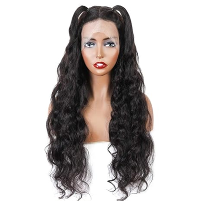 13x4 Front Lace Loose Human Hair Wig Natural Color Density - view 3
