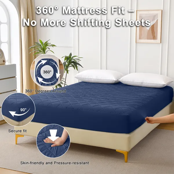 Diamond Grid Ultrasonic Waterproof Mattress Protector - view 5