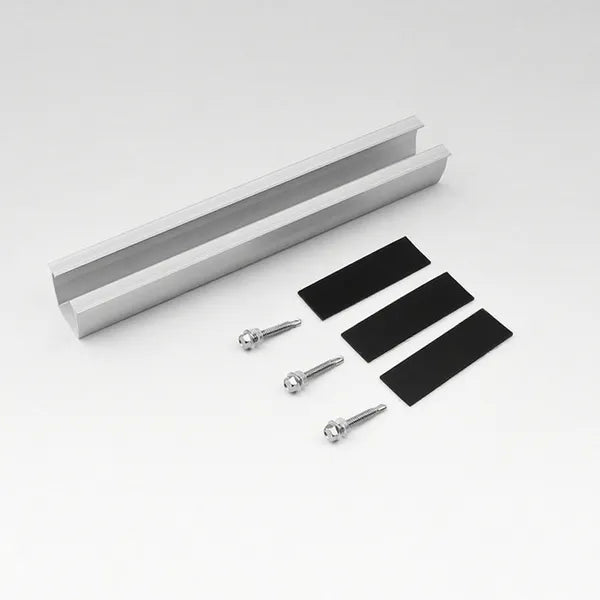 12/20cm U-shaped Guide Rail Black Middle Side Pressure Set Solar Panel Photovoltaic Accessory Pressure Block Mini - view 3