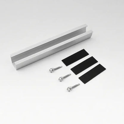 12/20cm U-shaped Guide Rail Black Middle Side Pressure Set Solar Panel Photovoltaic Accessory Pressure Block Mini - view 3