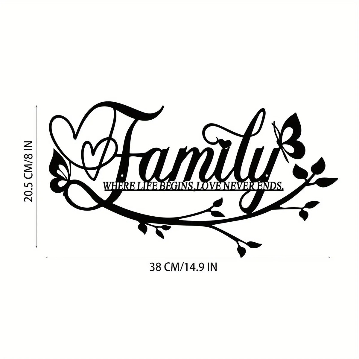 Vintage Floral Wall Plaque Elegant Script Happy Home Sign Farmhouse Rustic Wall Decor for Living Room Bedroom Entryway - view 4