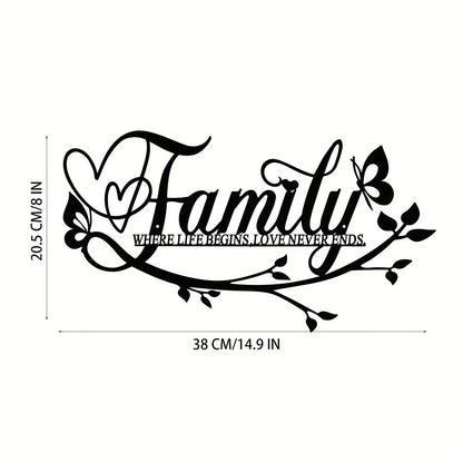 Vintage Floral Wall Plaque Elegant Script Happy Home Sign Farmhouse Rustic Wall Decor for Living Room Bedroom Entryway - view 4