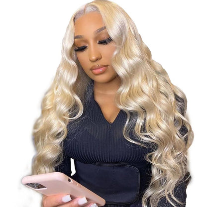 13x4 Lace Front Human Hair Wigs 613 Body Wave Density - view 2