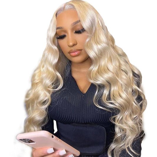 13x4 Lace Front Human Hair Wigs 613 Body Wave Density - view 2