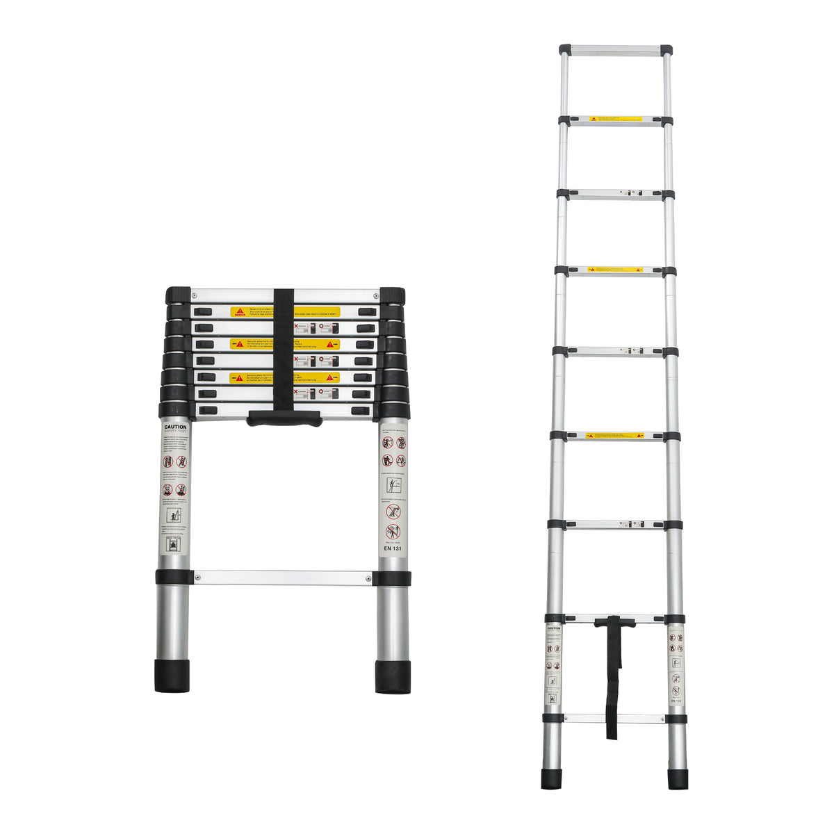 Telescoping Ladder 8.5FT, Telescopic Extension Ladder, Aluminum Alloy Folding Ladder Portable Multi-Purpose For Indoor