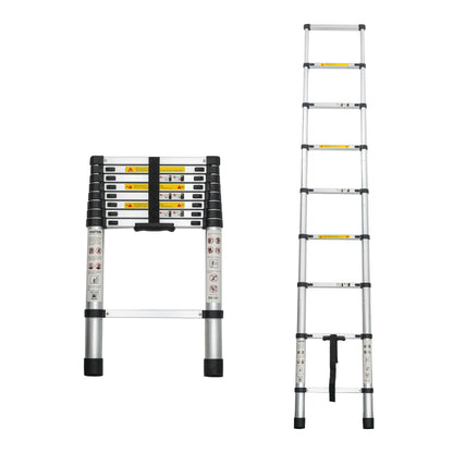 Telescoping Ladder 8.5FT, Telescopic Extension Ladder, Aluminum Alloy Folding Ladder Portable Multi-Purpose For Indoor