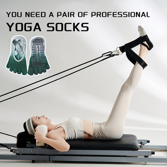 Yoga Socks For Women With Grips Grippy Yoga Socks For Women Men Non-Slip Full Toe Sticky Grip Accessories For Yoga