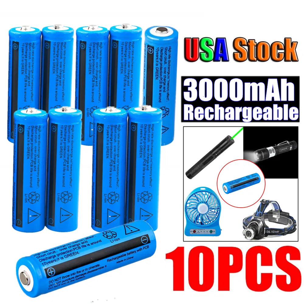 2PCS&4PCS&10PCS&50PCS&100PCS Rechargeable Battery 3000mAH 3.7V Li-ion BRC 11.1 Power Batteries For Flashlight Laser - view 3