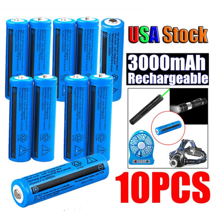 2PCS&4PCS&10PCS&50PCS&100PCS Rechargeable Battery 3000mAH 3.7V Li-ion BRC 11.1 Power Batteries For Flashlight Laser - view 3