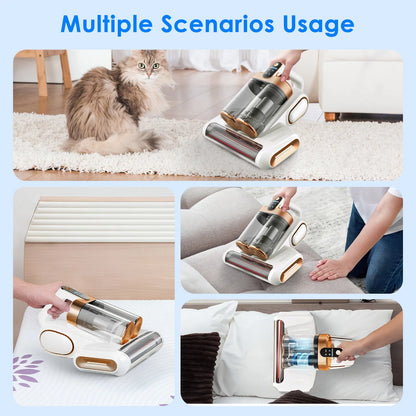 1Pc Mattress Vacuum Cleaner 16Kpa Bed Vacuum Cleaner Handheld Vacuums With Ultrasonic & UVC Light 18000 RPM Brushroll - view 8