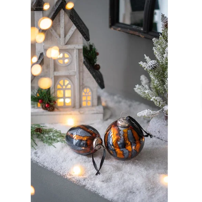 3 X 3 X 4.3 Egg Christmas Ball Ornament, Glass Decorative Hanging Ball Christmas Tree Ornaments For Holiday Party - view 2