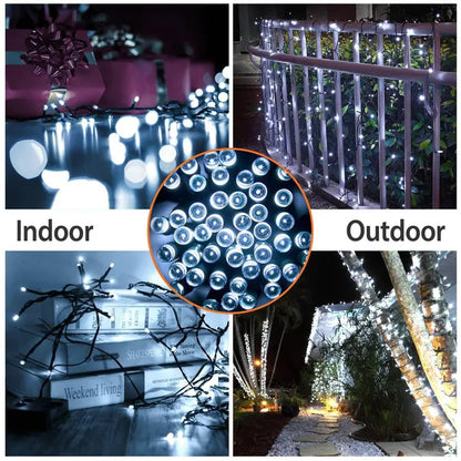 Solar String Lights LED Solar Power Fairy String Light 12M 100 LEDs 8 Lighting Mode Multicolor Waterproof Starry String - view 2