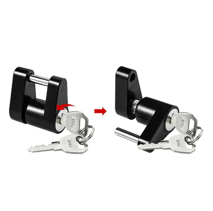 Trailer Hitch Coupler Lock Dia Span For Tow Boat RV Truck Car And 2 Keys - view 3