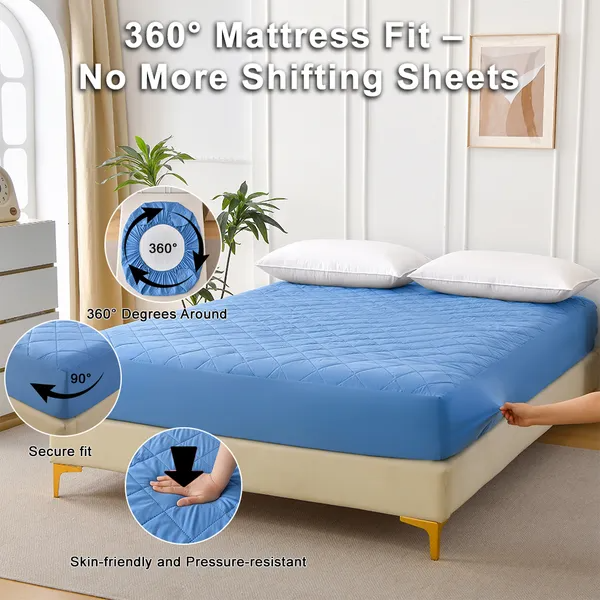 Diamond Grid Ultrasonic Waterproof Mattress Protector - view 3