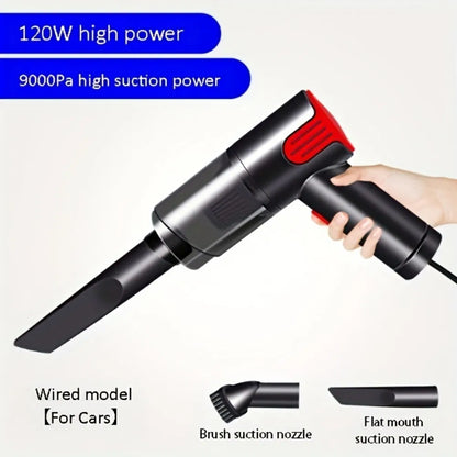 Wired silver Car vacuum cleaner home handheld mini desktop vacuum cleaner portable