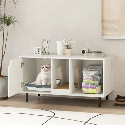 White Cat Litter Box Enclosure - view 10