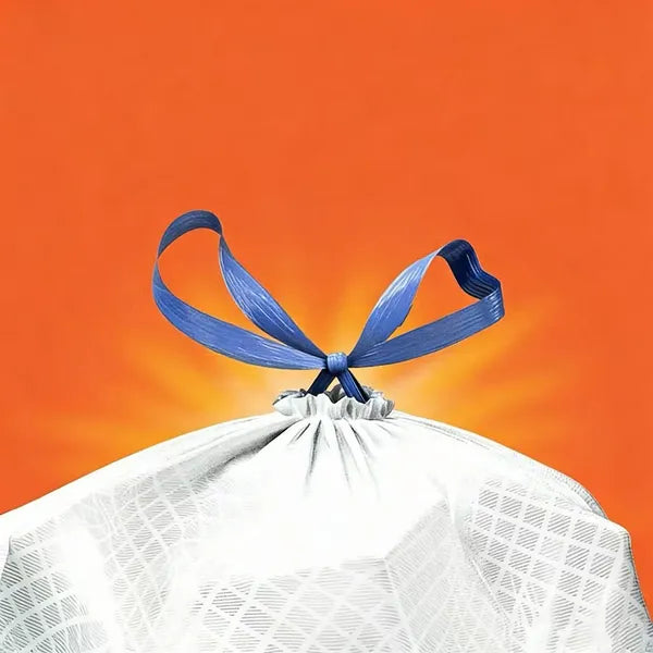 Ultra Strong Tall Kitchen Drawstring Trash Bags, Clean Burst Scent, 13 Gallon, 50 Count - view 4