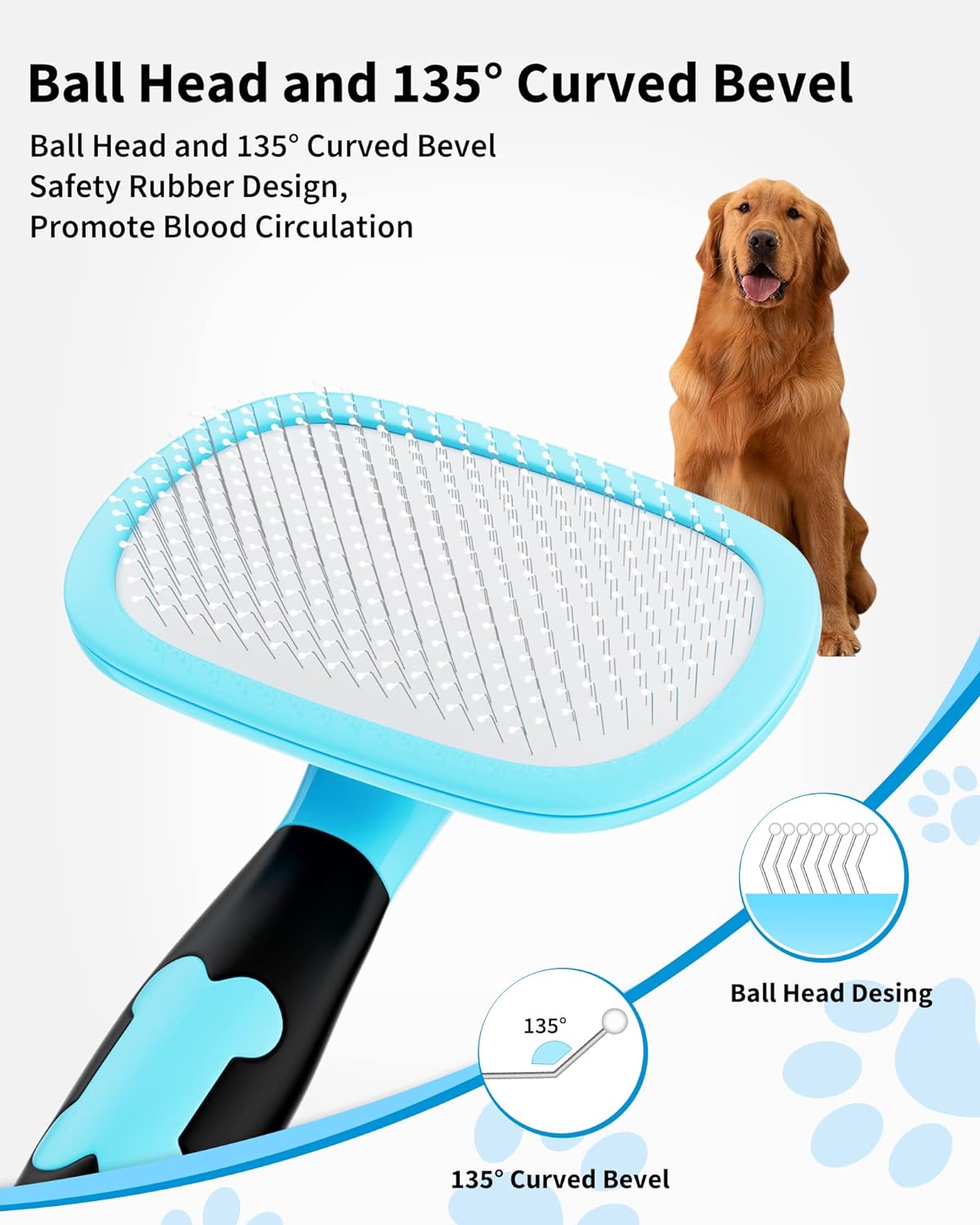 Dog Brush Cat Brush Pet Grooming Brush- Shedding Grooming Tools - view 6