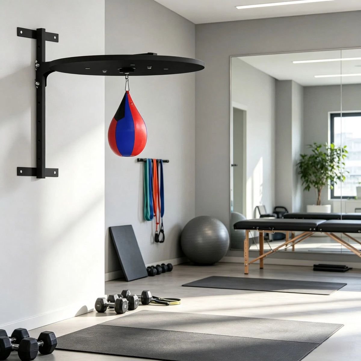 Adjustable Wall Mounted Speed Bag Platform Punching Bag Training Kit for Boxing Fitness Gym Equipment - view 2