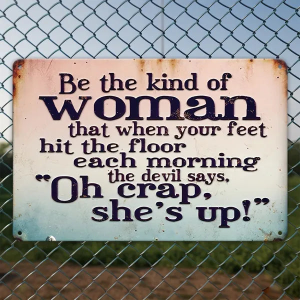 Sarcastic Retro Metal Tin Sign Creative Wall Decor Plaque Unique Decor For Women - view 2