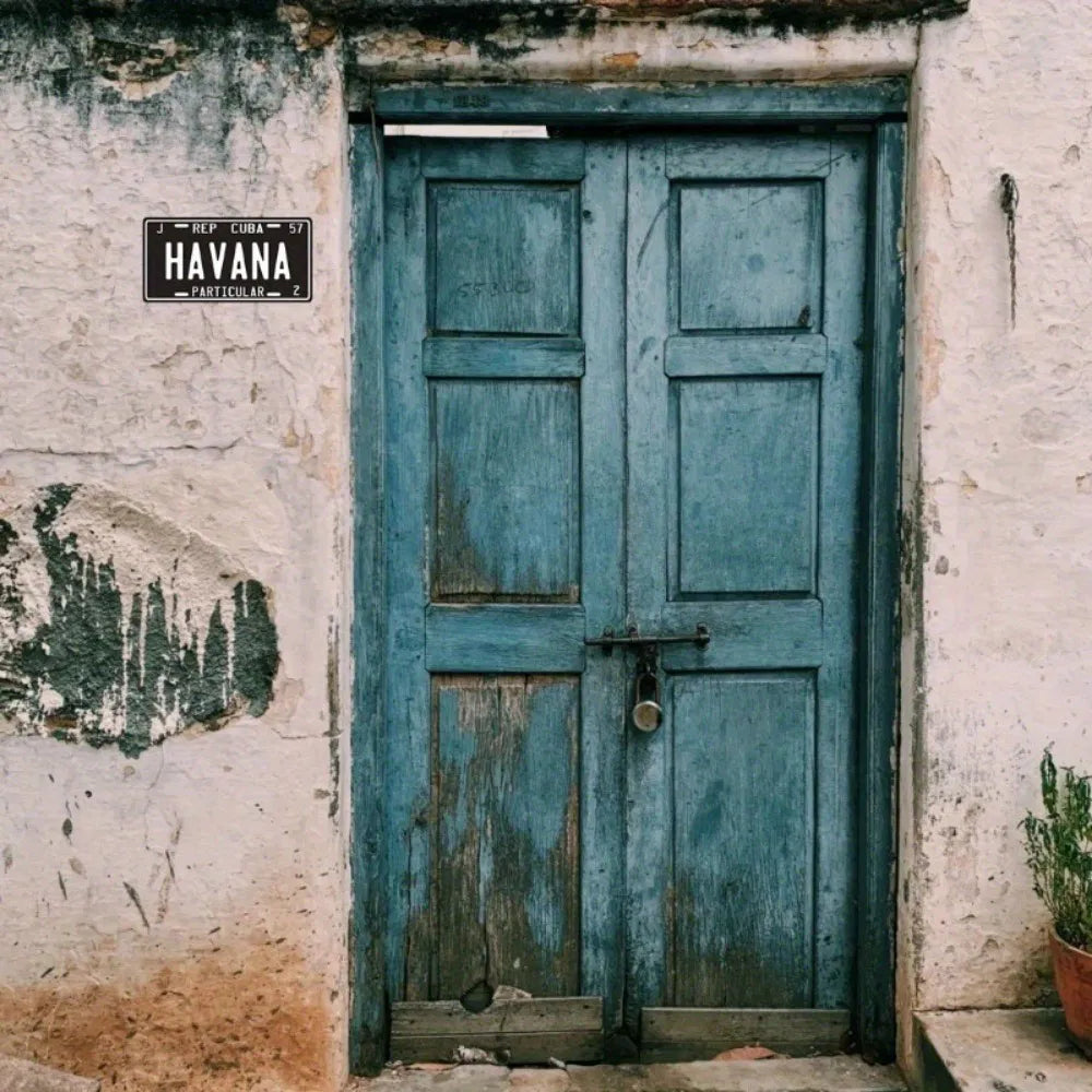 Exquisite 1957 Havana Cuba Metal License Plate Vintage Car Decorative Sign - view 4