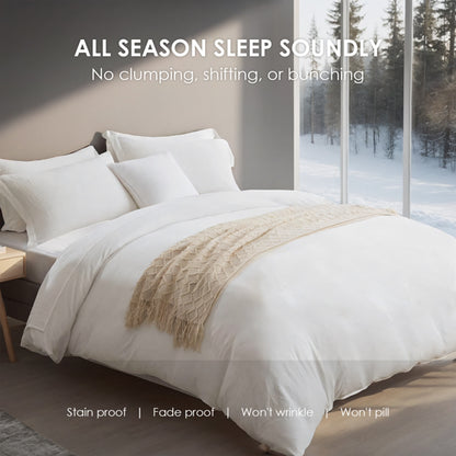 Oversized Duvet Cover Set Includes 1 Duvet Cover & 2 Pillowcases. Features Breathable, Soft - view 4