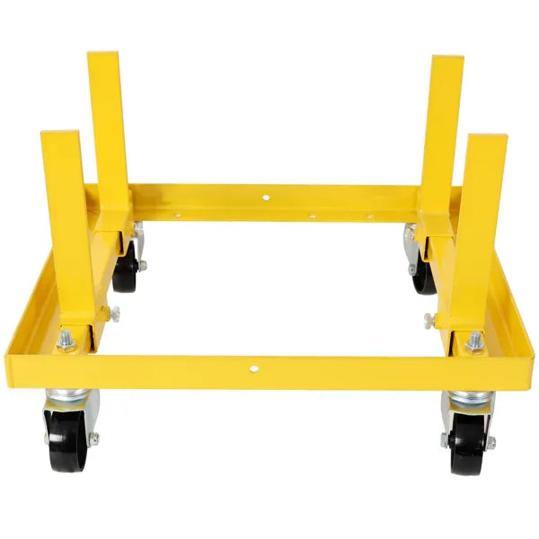 750lbs Rolling Engine Stand,Adjustable Width And Length, With 2pcs Buckle Straps,Yellow - view 5