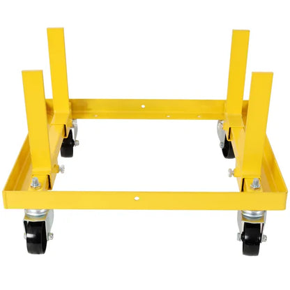 750lbs Rolling Engine Stand,Adjustable Width And Length, With 2pcs Buckle Straps,Yellow - view 5