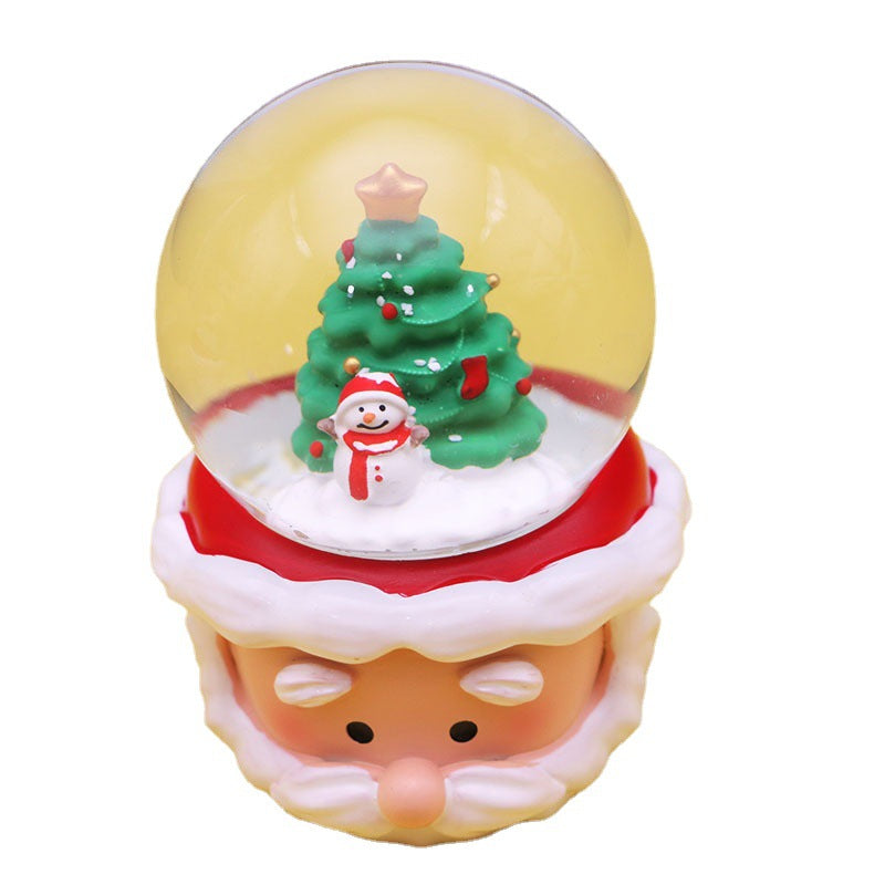 Cute Cartoon Santa Claus Trumpet Snow Globe Ornament - view 5