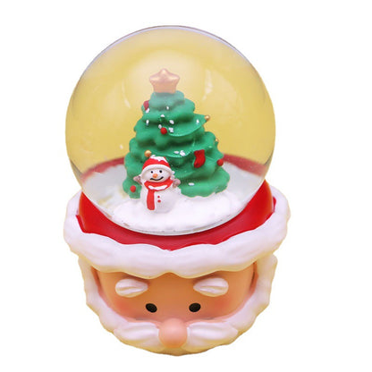 Cute Cartoon Santa Claus Trumpet Snow Globe Ornament - view 5