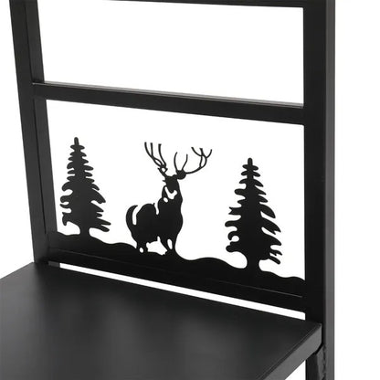Wrought Iron Log Rack, Firewood Storage Holder, Heavy Duty Log Bin, Fireside Log Carrier For Fireplace Stove - view 5