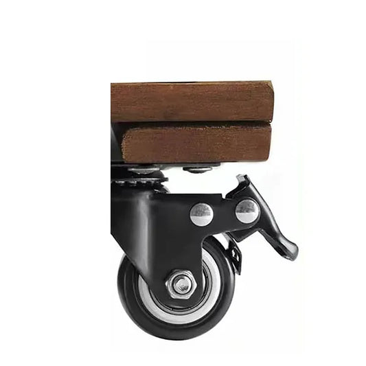 12inch*12inch Square Wooden Plant Cart: Natural Beauty, Easy Mobility, Perfect For Gardening - view 2